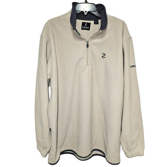 Izod Preform X Mens XL Pullover Sweater Quarter Zip Waffle Weave Y2K Streetwear - Picture 1 of 7